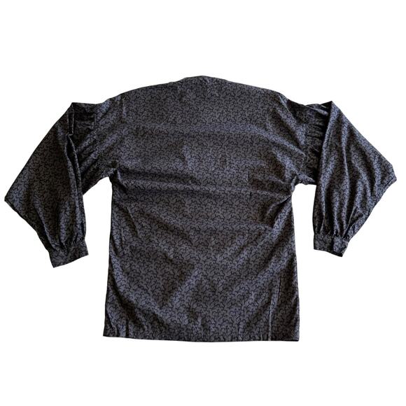 Wah Maker True West Outfitters USA Made Frontier Gray‎ Cotton Prairie Blouse S - Picture 2 of 8